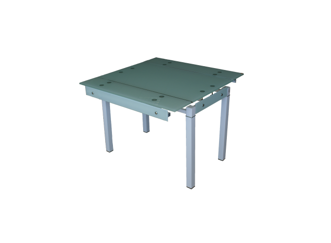 Стеклянный стол на кухню B-07В белый без цветов main