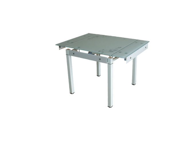 Стеклянный кухонный стол B-08-758В Бежевый