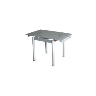 Стеклянный кухонный стол B-08-77В бежевый
