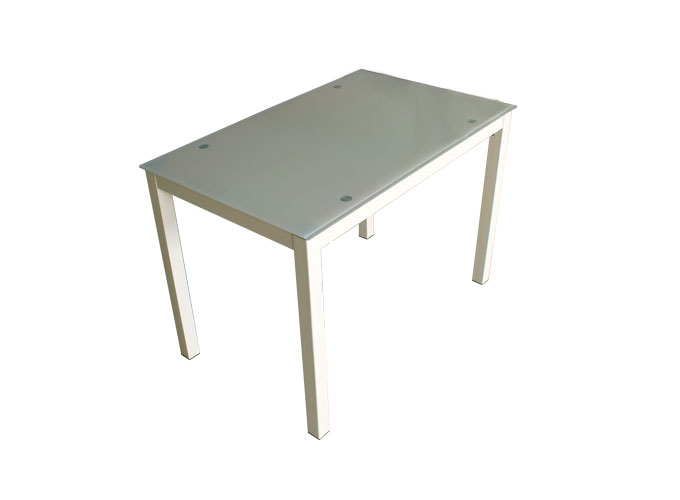 Стеклянный кухонный стол А0121-117 Бежевый