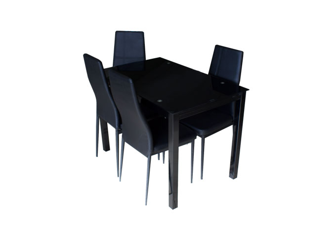 Стеклянный кухонный стол А0121-117 Черный 4