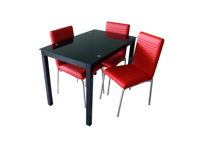 Стеклянный кухонный стол А0121-117 Черный 1