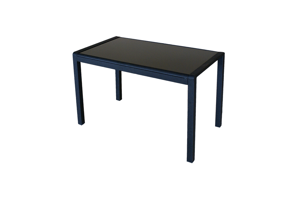 Стеклянный кухонный стол А074 Черный