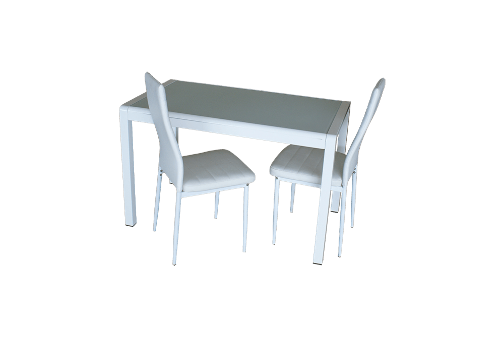 Стеклянный кухонный стол А074 Белый 1