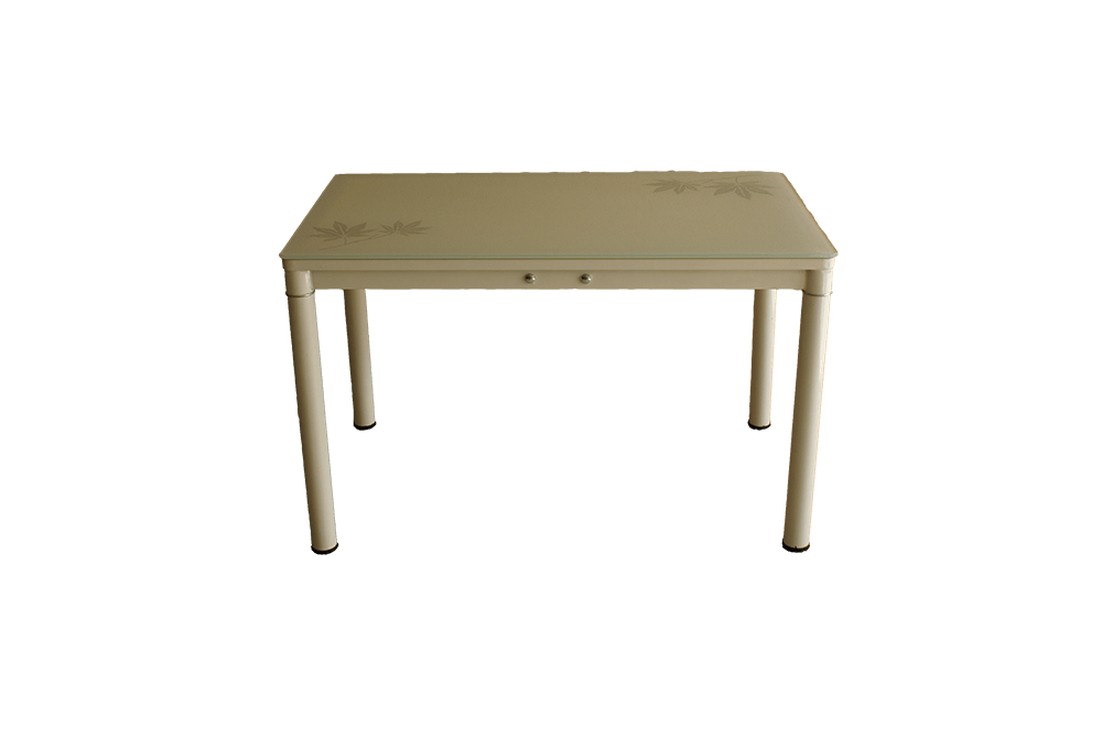 Стеклянный кухонный стол А59-127 Бежевый 1