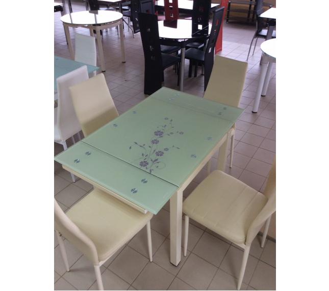 Стеклянный кухонный стол DT586-1B